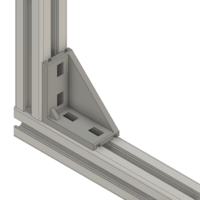 40-150-1 MODULAR SOLUTIONS ALUMINUM GUSSET<br>30MM X 60MM ANGLE W/HARDWARE